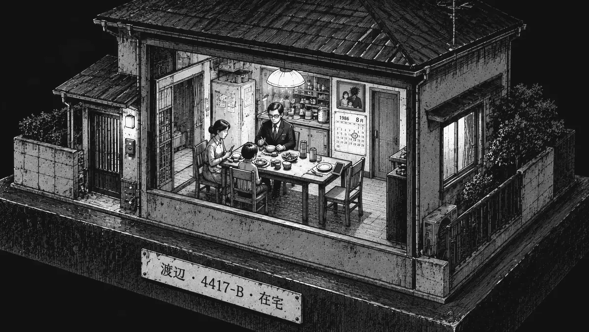 A lit model house in the 11F city model, labelled 4417-B.